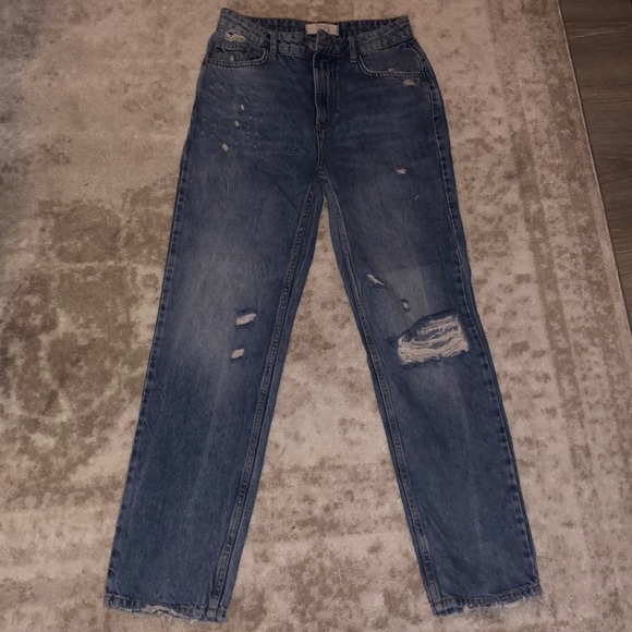 Free People high-waisted distressed boyfriend jeans - Picture 1 of 3